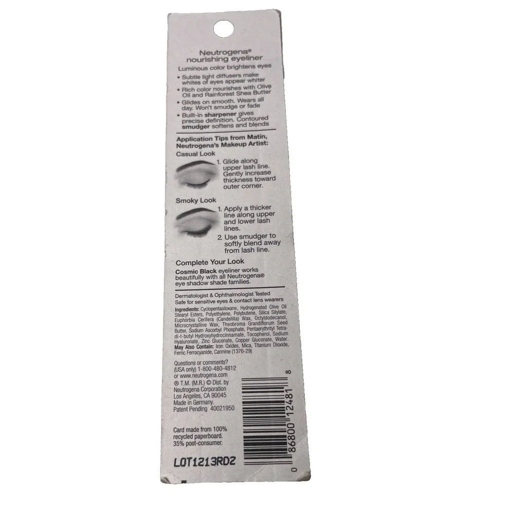 Neutrogena‎ Nourishing Eyeliner #10 COSMIC BLACK Defines & Brightens New